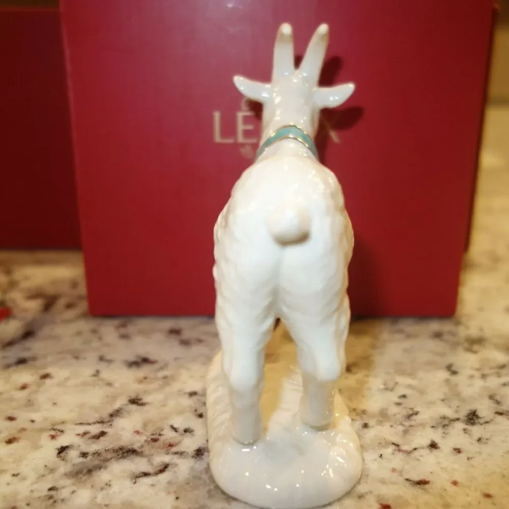 NEW Lenox First Blessing Nativity Goat Porcelain Figurine In Box W/ COA